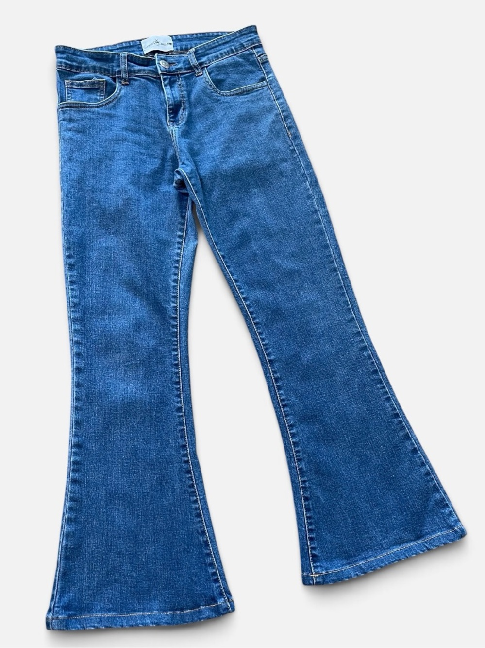 Madcap England Blue Denim Flare Women’s Flare Leg Sz 30W 29L Retro 70s Style